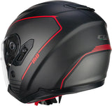 CGM 160G JAD RIDE JET CASCO MOTO NERO ROSSO OPACO