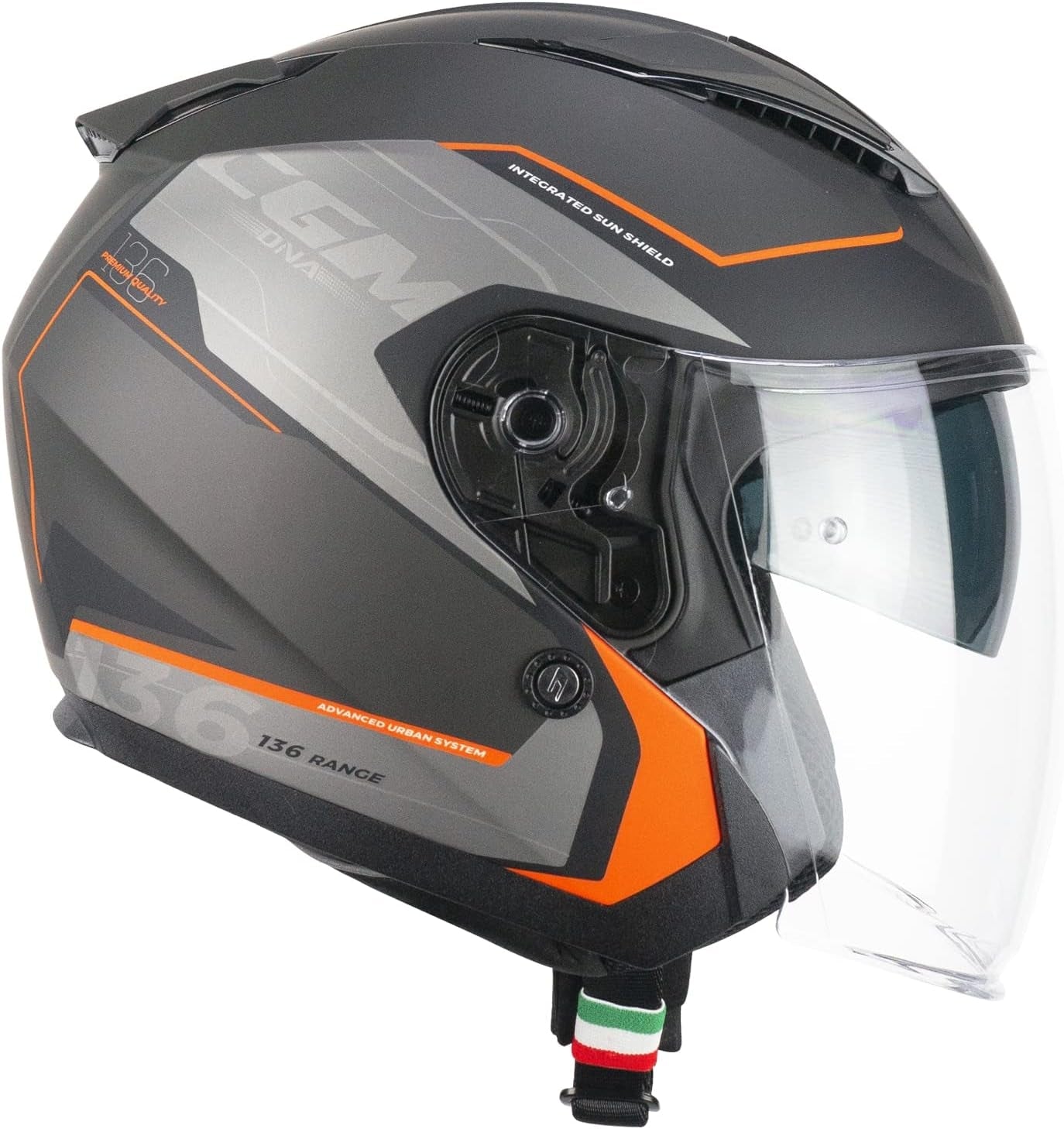 CGM - 136S DNA APACHE Matte Orange Graphite - SECURTEX MOTOR SL (t/a MaximoMoto)