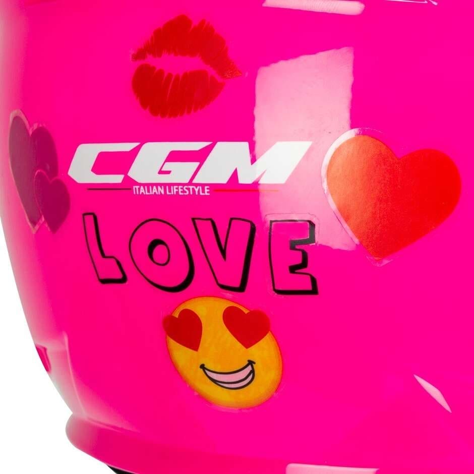 CGM 261A Niños jet casco Fucsia
