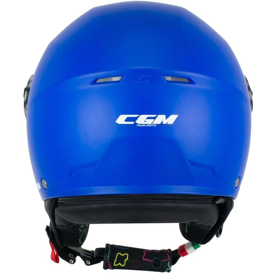 CGM - 261A MINI MONO ABIERTO CASCO Azzurro opaco - CASCO