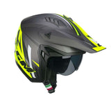 CGM 155X Rush Moto Jet Casco Amarillo Grafito fluo Mate