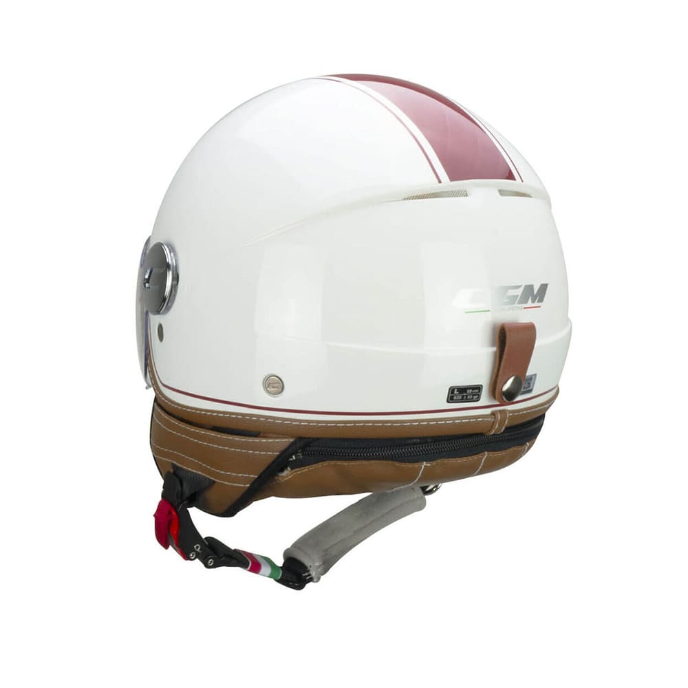 CGM 191V PIX VINTAGE Scooter Jet Casco Blanco Bordeaux