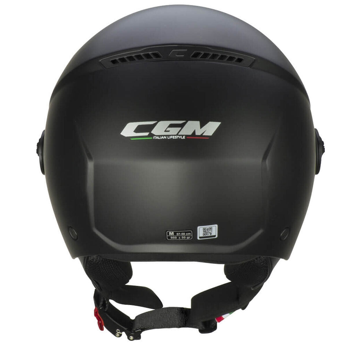 CGM 167A FLO MONO Abierto Scooter Casco Negro Mate Largo