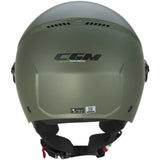 CGM 167A MONO Casco jet de cara abierta Verde mate Ece 22.06