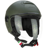 CGM 167A FLO MONO Abierto Scooter Casco Verde Mate Largo