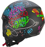 CGM 167S FLO JOY JET CASCO MOTO NERO AZZURRO VERDE OPACO LUNGA