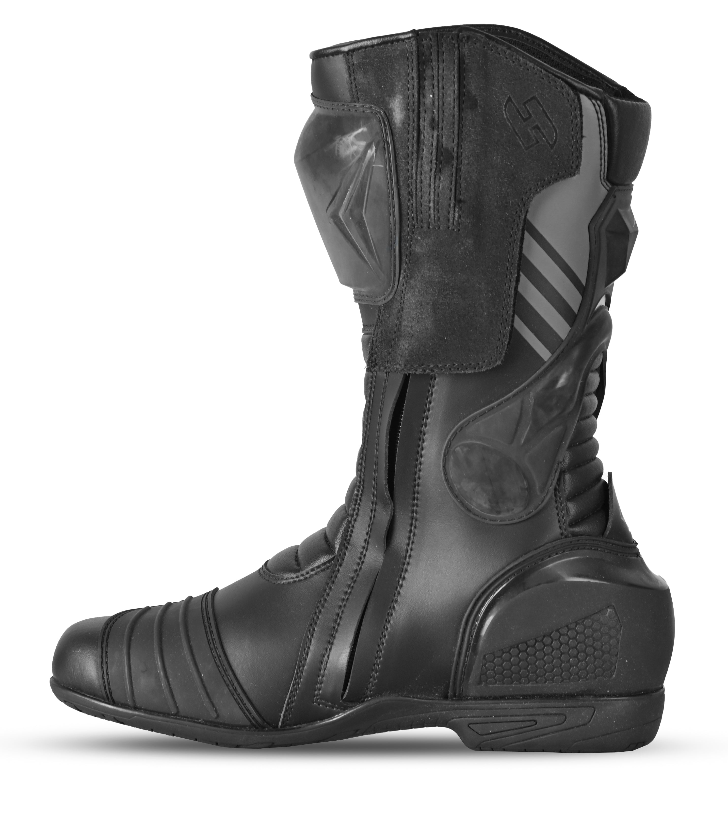 SHUA - Super Tech Black Leather Boots - SECURTEX MOTOR SL (t/a MaximoMoto)
