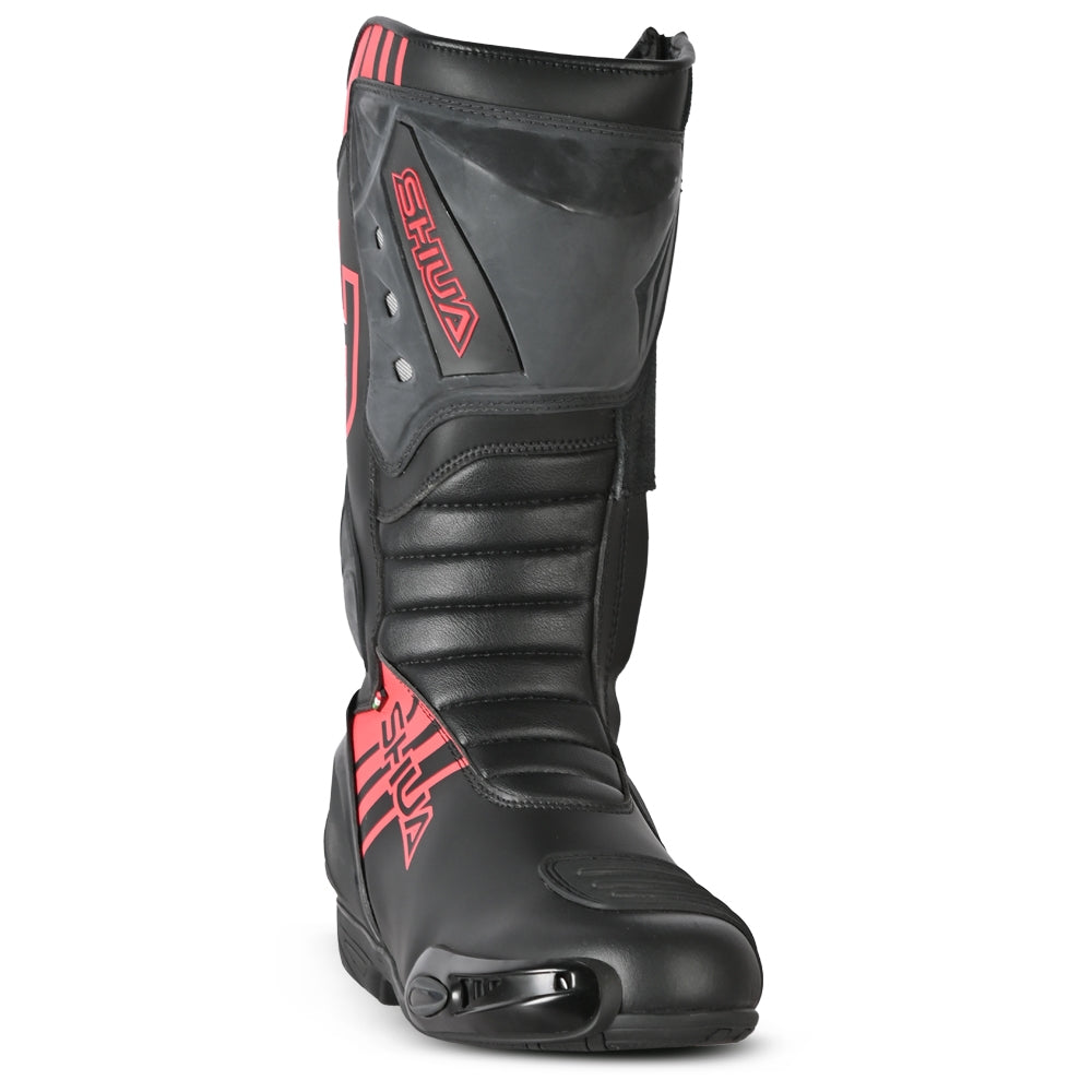 SHUA - Super Tech Leather Boots Black/Red - SECURTEX MOTOR SL (t/a MaximoMoto)