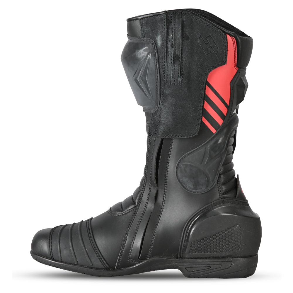 SHUA - Super Tech Leather Boots Black/Red - SECURTEX MOTOR SL (t/a MaximoMoto)