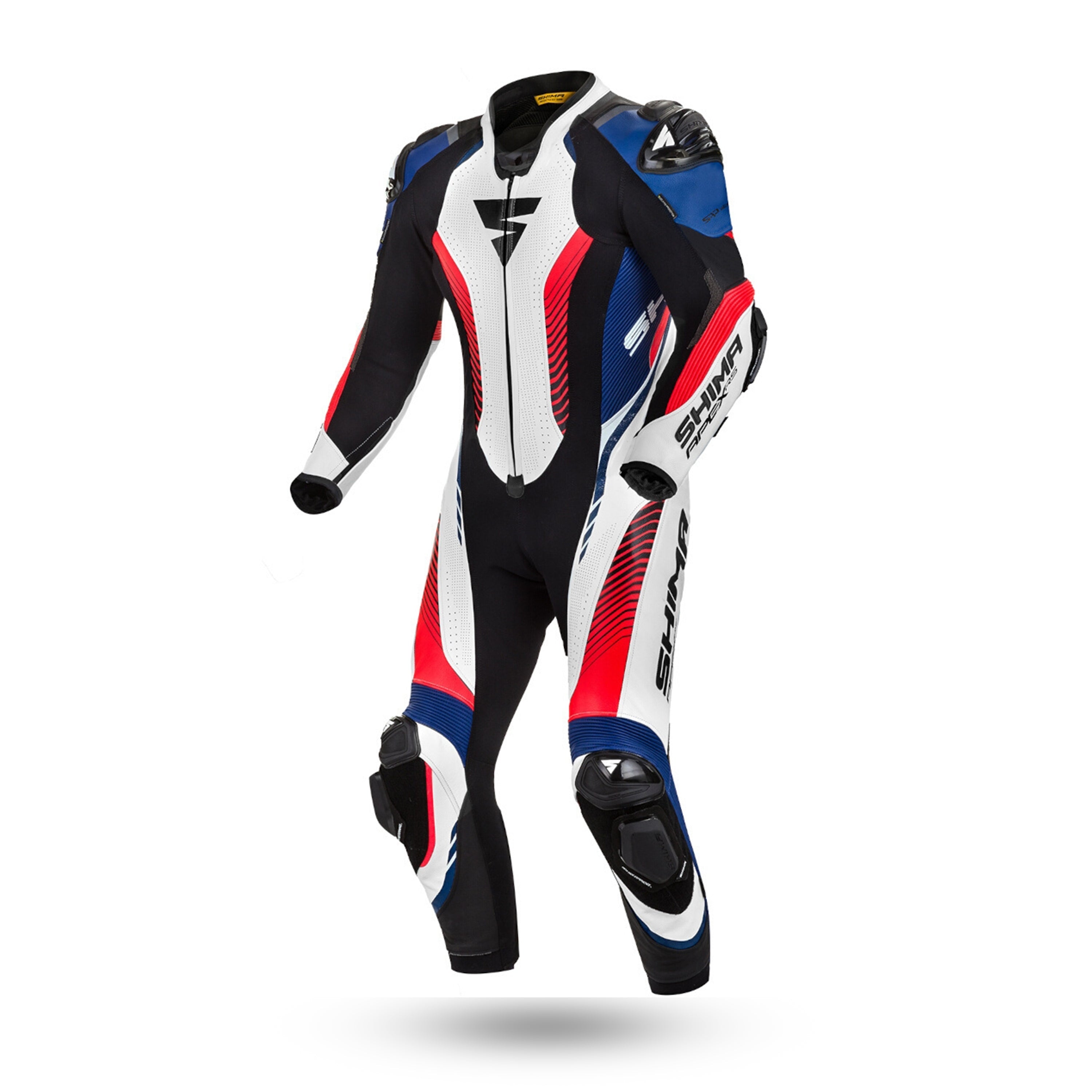 SHIMA MONO APEX RS 1PCS WHITE/BLUE - SECURTEX MOTOR S.L (t/a MaximoMoto)