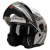 LS2 FF908 STROBE II MONZA MOTORCYCLE MODULAR HELMET WHITE BLUE RED