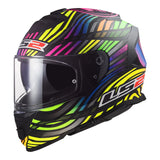 LS2 FF800 STORM FULL FACE HELMETS POWER MATT BLACK RAINBOW-06 3XL