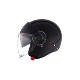 MT Viale Solid Motorcycle Open Face Helmet Matt Black