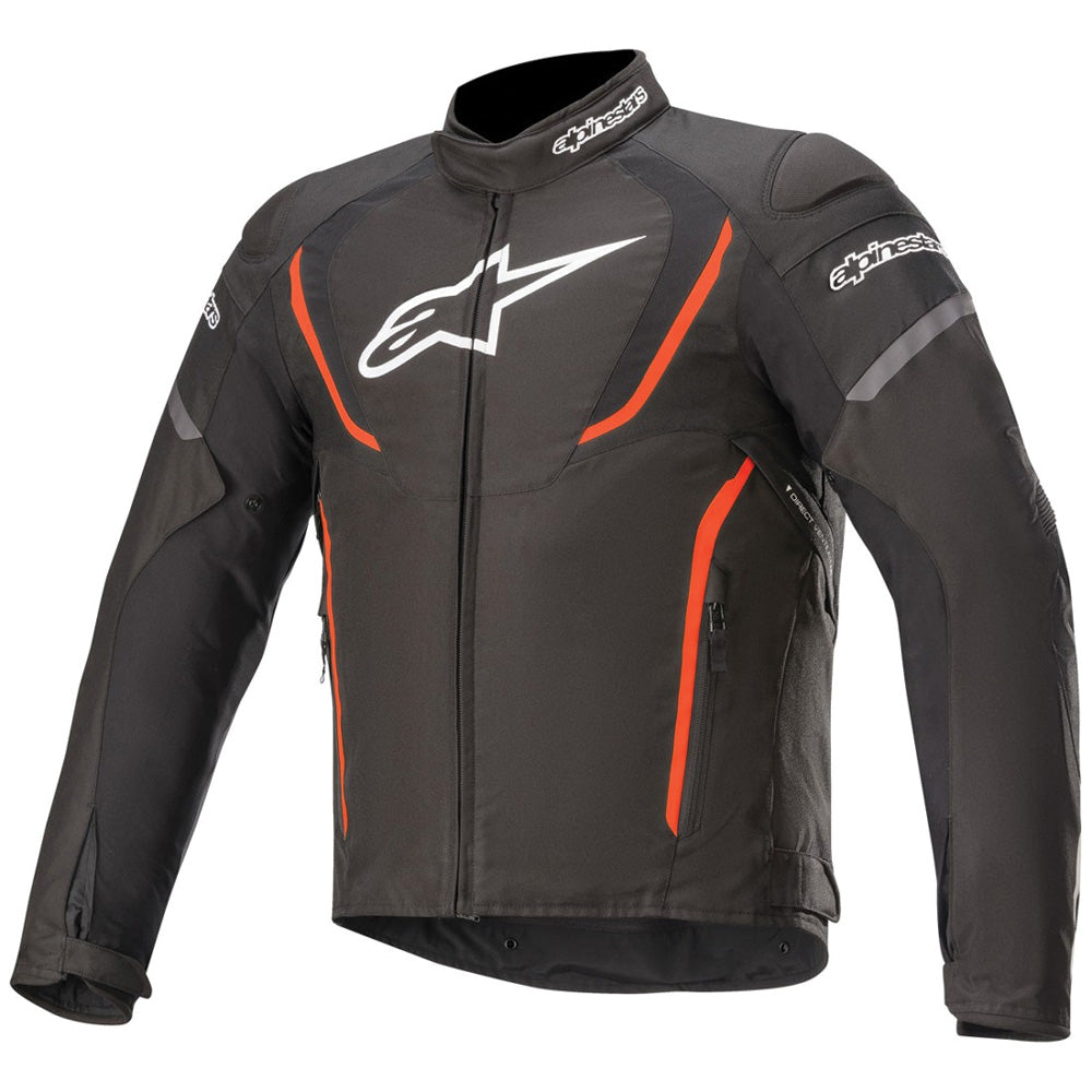Alpinestars T-Jaws v3 Waterproof Jacket Black & Red Fluo - front pic