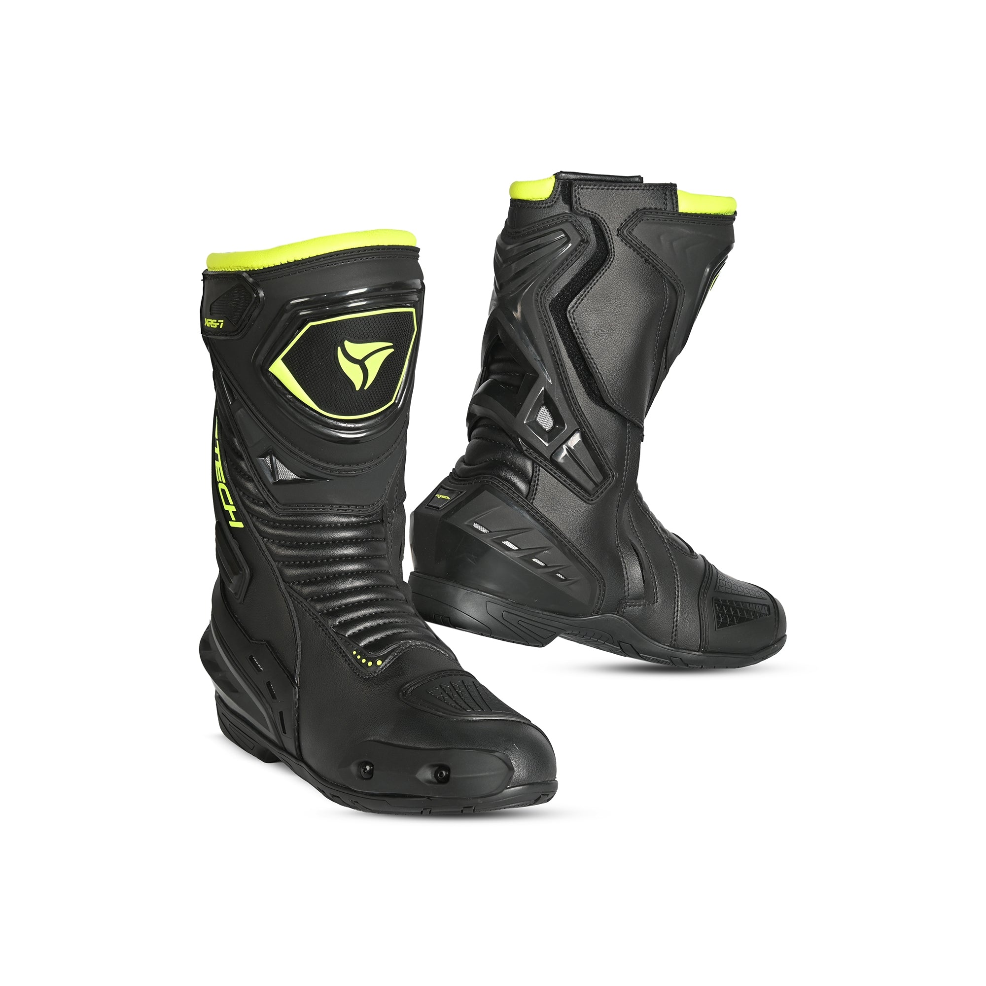 R-TECH - Tornado 2.0 Leather Boots Black/Grey/Fluorescent Yellow - SECURTEX MOTOR SL (t/a MaximoMoto)