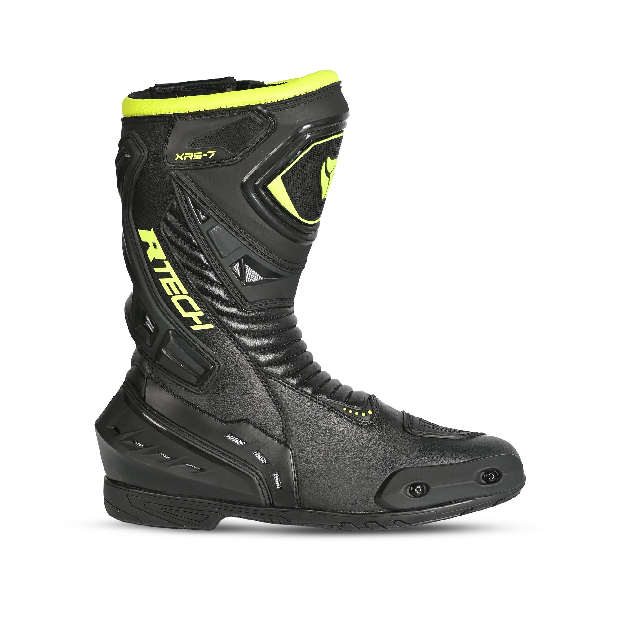 R-TECH - Tornado 2.0 Leather Boots Black/Grey/Fluorescent Yellow - SECURTEX MOTOR SL (t/a MaximoMoto)