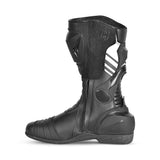SHUA - SUPER TECH BLACK/WHITE LEATHER BOOTS - SECURTEX MOTOR SL (t/a MaximoMoto)