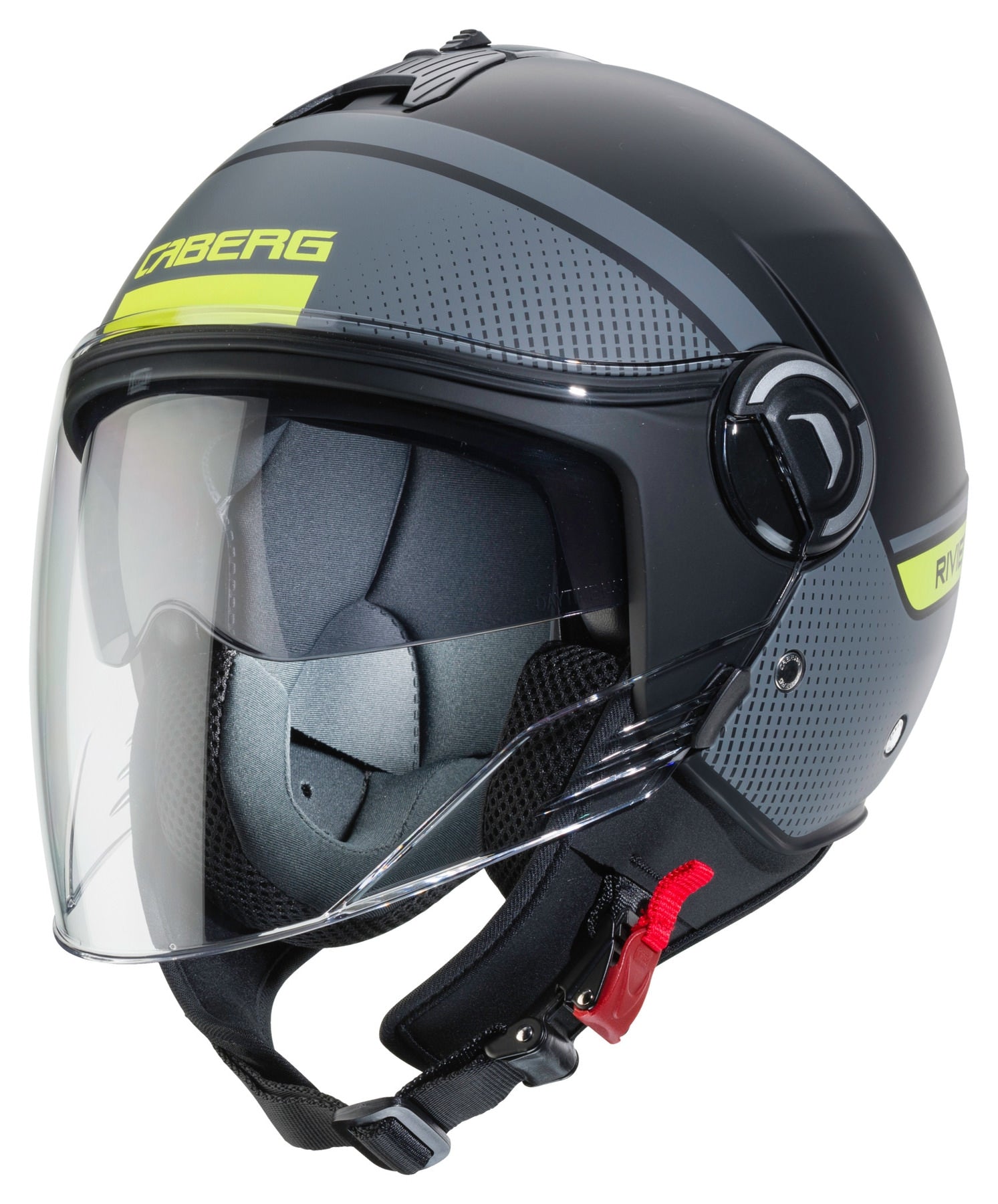 CABERG-HELMET RIVIERA V4 ELITE MATT/BLACK/ANTHRA/YELLOW F - SECURTEX MOTOR SL (t/a MaximoMoto)