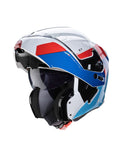 CABERG-HELMET HORUS SCOUT WHITE MET/RE/BLU/LIG BLU - SECURTEX MOTOR SL (t/a MaximoMoto)