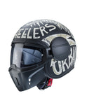 CABERG-HELMET GHOST NUKE MATT BLACK/GREY - SECURTEX MOTOR SL (t/a MaximoMoto)
