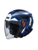 SMK Gtj Tourer Gloss Decorated GL515 open face on road scooter motorcycle helmet