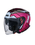 SMK Gtj Tourer Gloss Decorated GL515 open face helmet for road scooter motorcycle