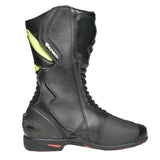 R-TECH - PILOT LADY LEATHER BOOTS BLACK/FLUORESCENT YELLOW - SECURTEX MOTOR SL (t/a MaximoMoto)