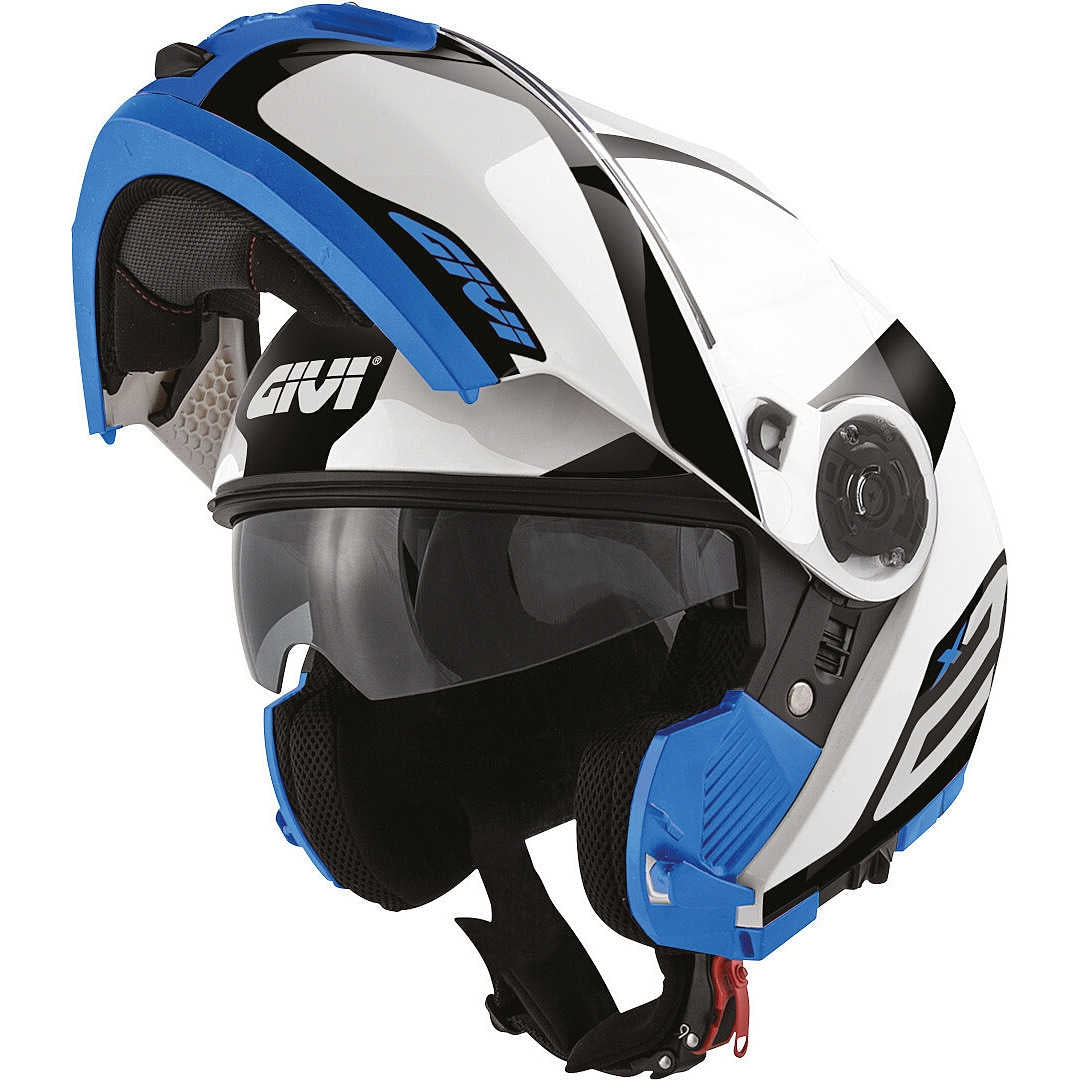 GIVI HELMET MOD X21/CHALLENGER W/PL.D/SHIVER WHITE/BLUE/RED - SECURTEX MOTOR SL (t/a MaximoMoto)