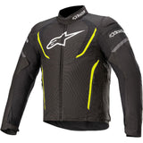 Alpinestars T-Jaws v3 Waterproof Jacket Black & Yellow Fluo - front pic