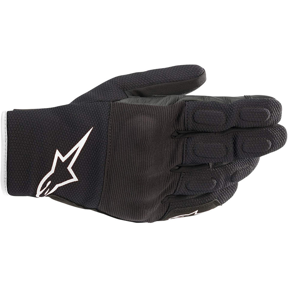 Alpinestars S Max Drystar Motorcycle Gloves Black White - back pic