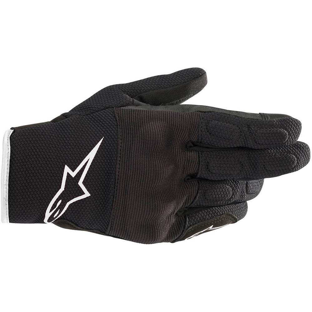 Alpinestars Stella S Max Drystar Motorcycle Gloves Black White - back pic