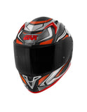 508 Motor Full Face Lady Racer Helmet Black Titan Red