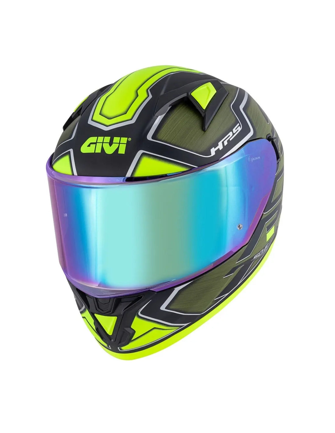 GIVI FULL HELMET 506/SPORT. LED/DEEP GREEN-MT/YELLOW - SECURTEX MOTOR SL (t/a MaximoMoto)