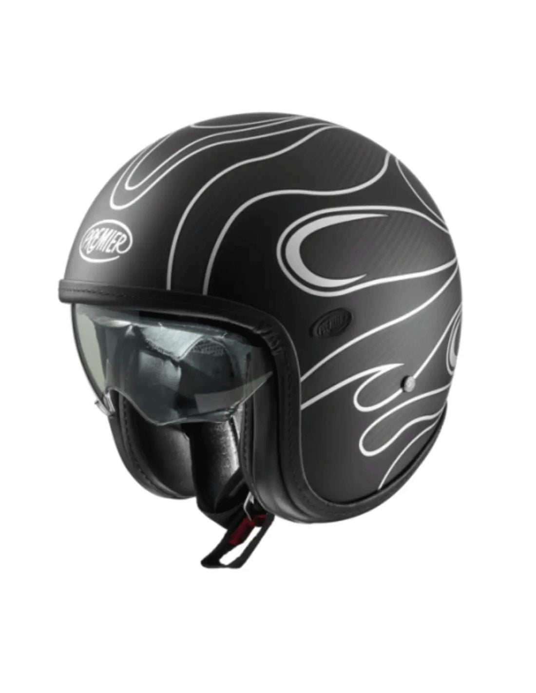 PREMIER - HELMET VINT.PL ED.CARB FR SILV.CHROM BM - SECURTEX MOTOR SL (t/a MaximoMoto)