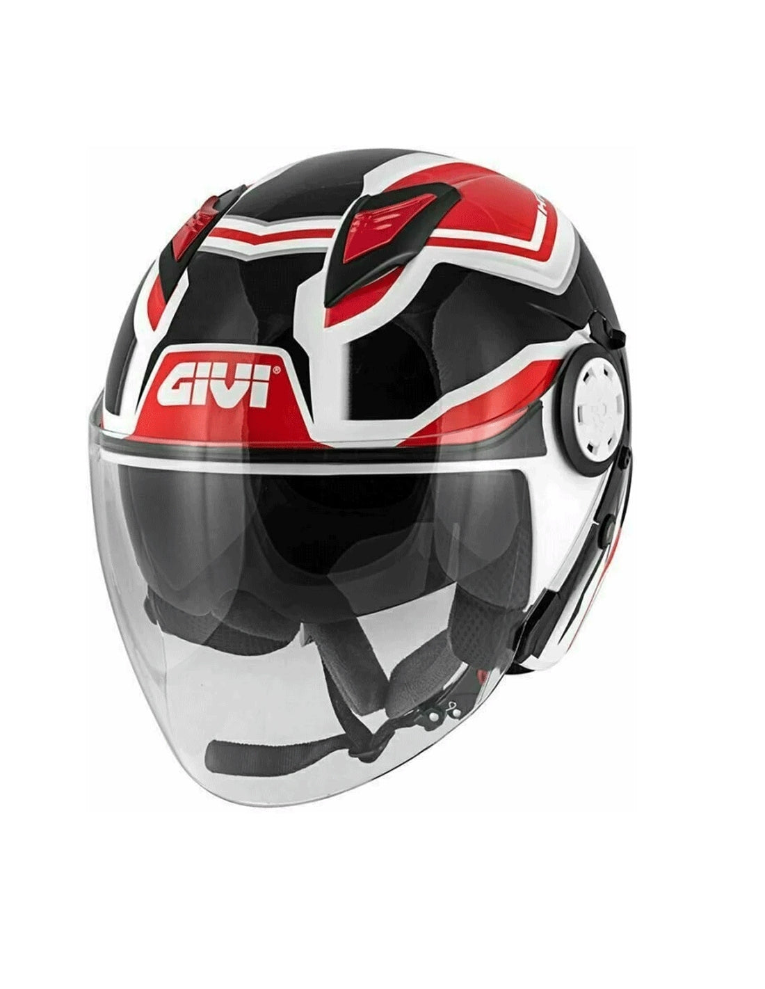GIVI HELMET JET 123/STRATOS.D/SHADE WHITE/BLACK - SECURTEX MOTOR SL (t/a MaximoMoto)