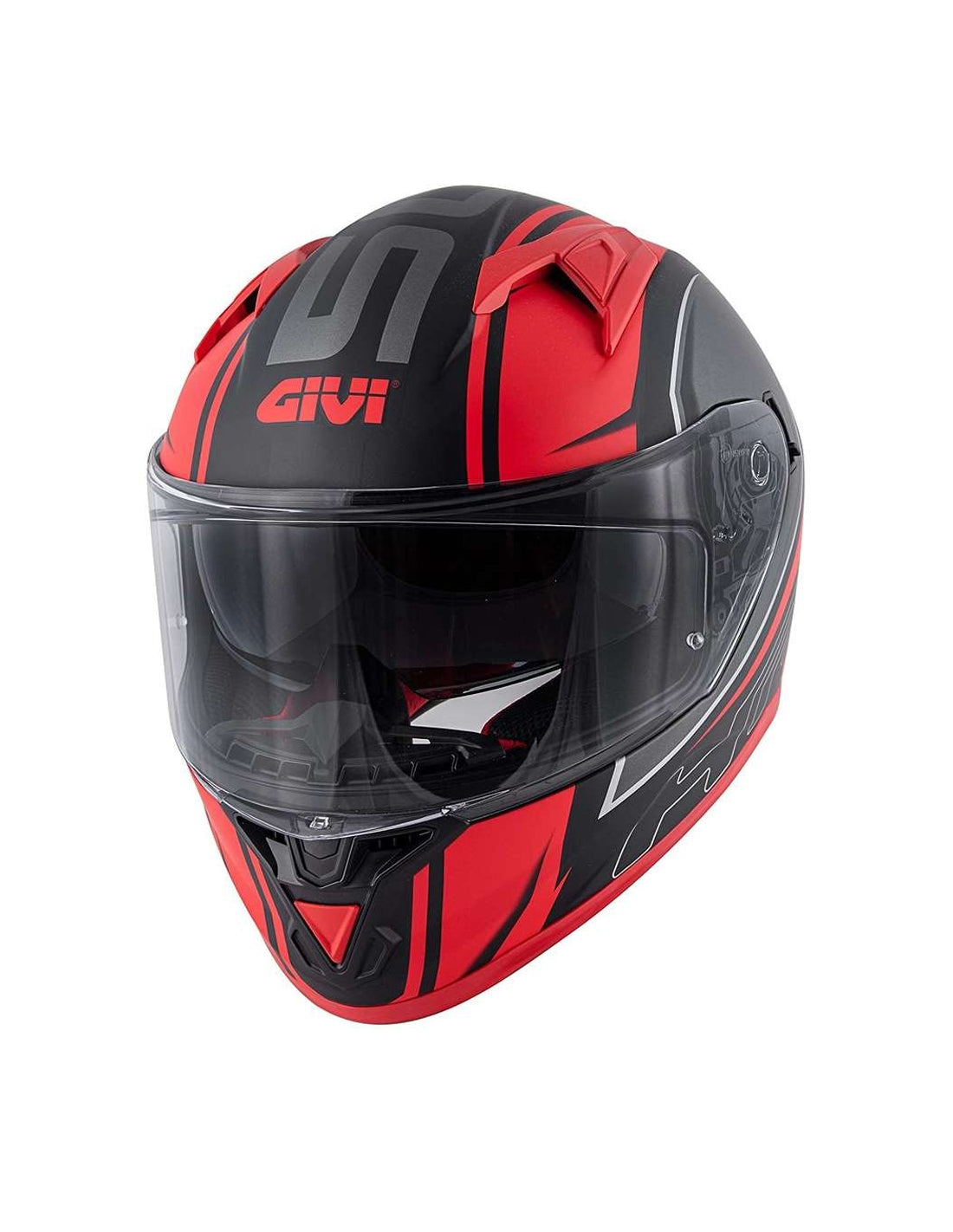 GIVI FULL HELMET 506/STOCCARDA.D/SPLINTER BLACK/RED - SECURTEX MOTOR SL (t/a MaximoMoto)