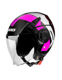 AXXIS-OF513 METRO COOL B8 PINK FLUORESCENT GLOSS HELMET - SECURTEX MOTOR SL (t/a MaximoMoto)