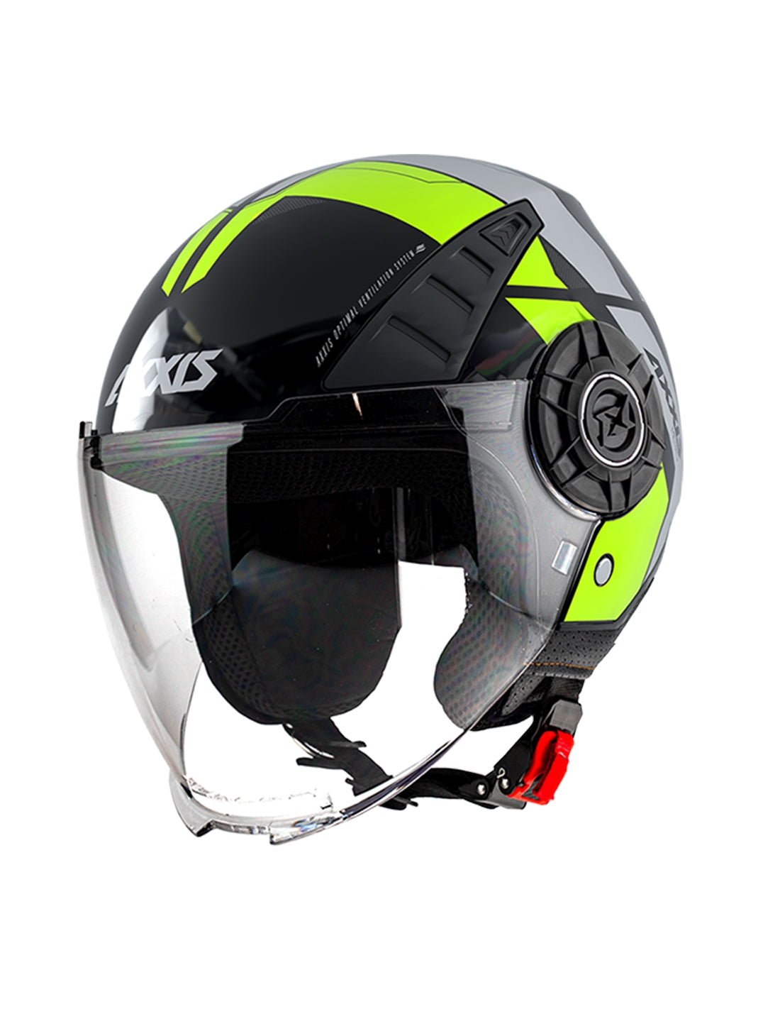AXXIS-OF513 METRO COOL B3 HELMET MATTE FLUORESCENT YELLOW - SECURTEX MOTOR SL (t/a MaximoMoto)