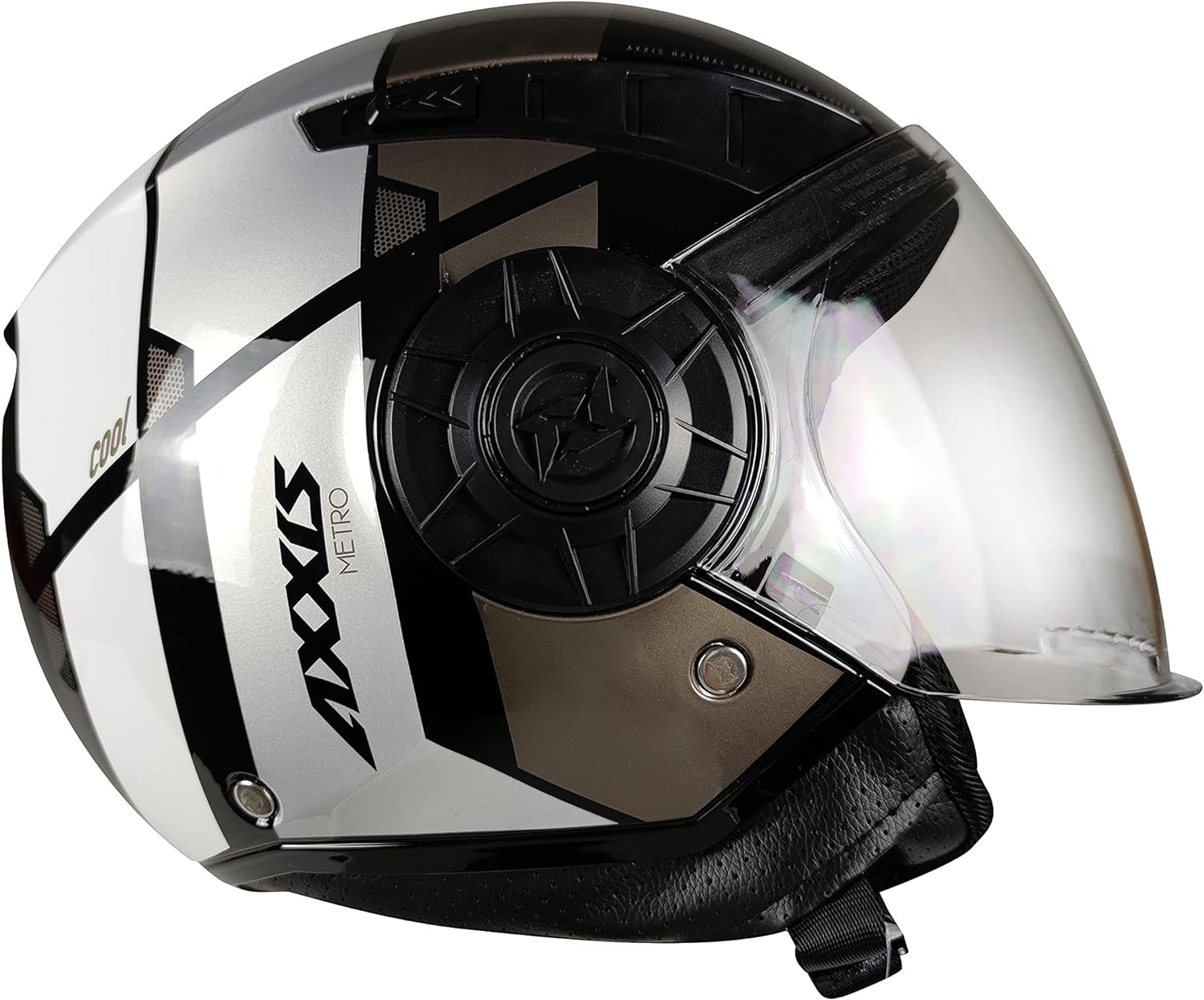 AXXIS-OF513 METRO COOL B2 GLOSS GREY HELMET - SECURTEX MOTOR SL (t/a MaximoMoto)