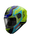 AXXIS-FF112C DRAKEN S COUGAR C3 HELMET FLUORESCENT YELLOW MATTE - SECURTEX MOTOR SL (t/a MaximoMoto)