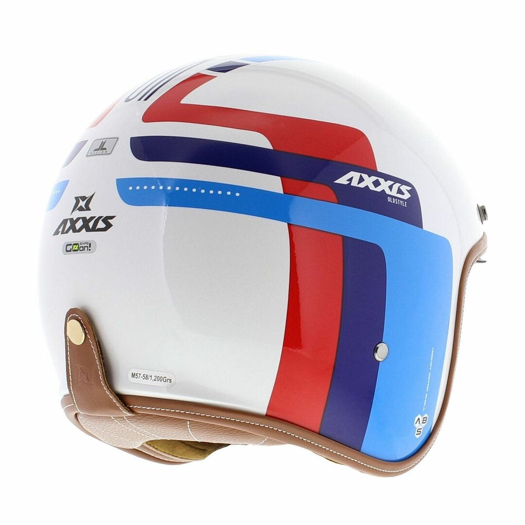 AXXIS-OF507SV HORNET SV OLD STYLE A7 HELMET GLOSSY PEARL BLUE - SECURTEX MOTOR SL (t/a MaximoMoto)