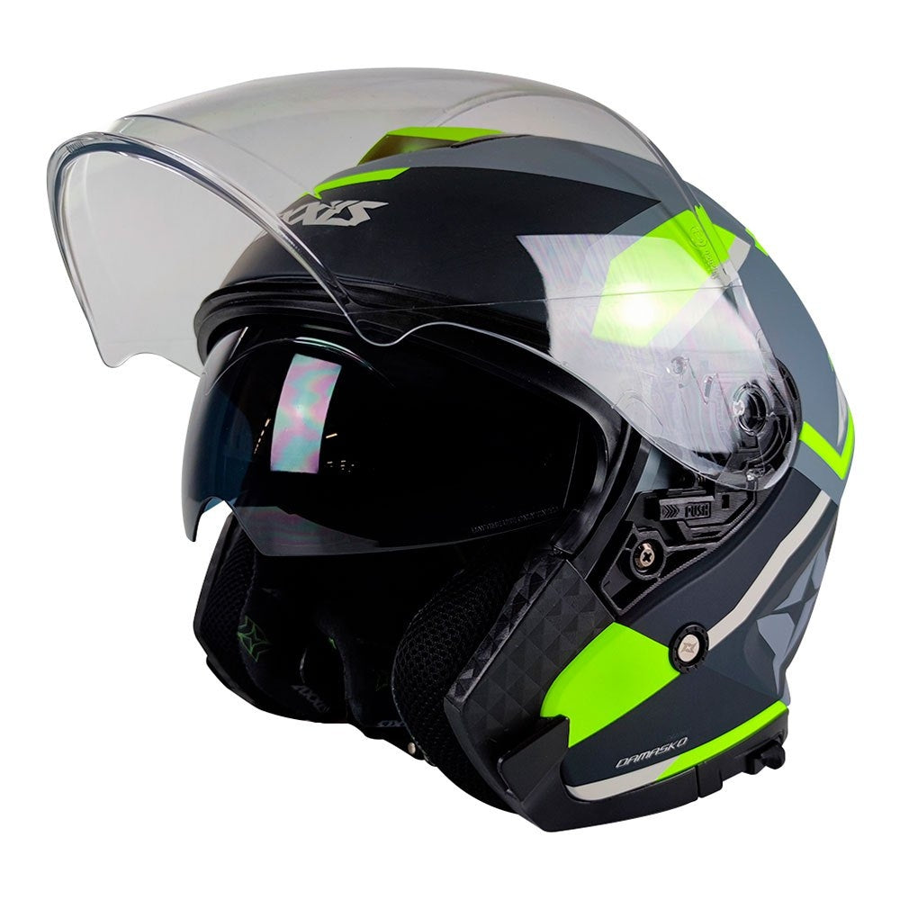 AXXIS-HELMET OF504SV MIRAGE SV DAMASKO D3 AMARI/FLU/MAT - SECURTEX MOTOR SL (t/a MaximoMoto)