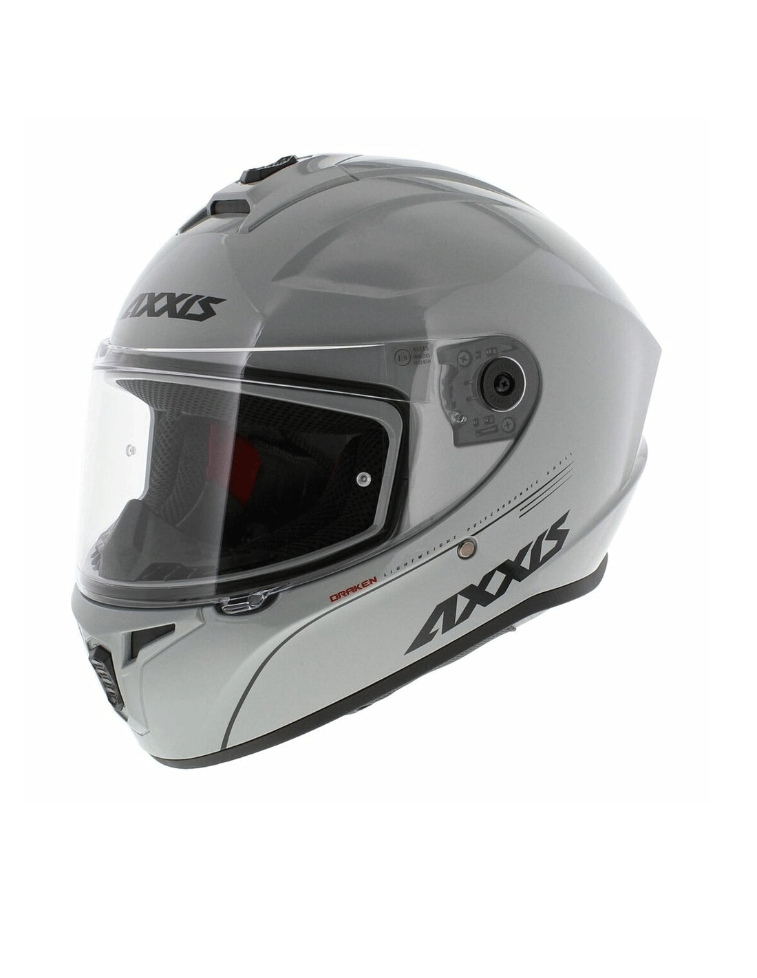 AXXIS-FF112C DRAKEN S COUGAR A2 GLOSS GREY HELMET - SECURTEX MOTOR SL (t/a MaximoMoto)
