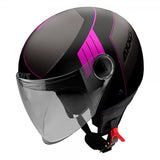 AXXIS-SQUARE CONVEX B8 PINK GLOSS HELMET - SECURTEX MOTOR SL (t/a MaximoMoto)
