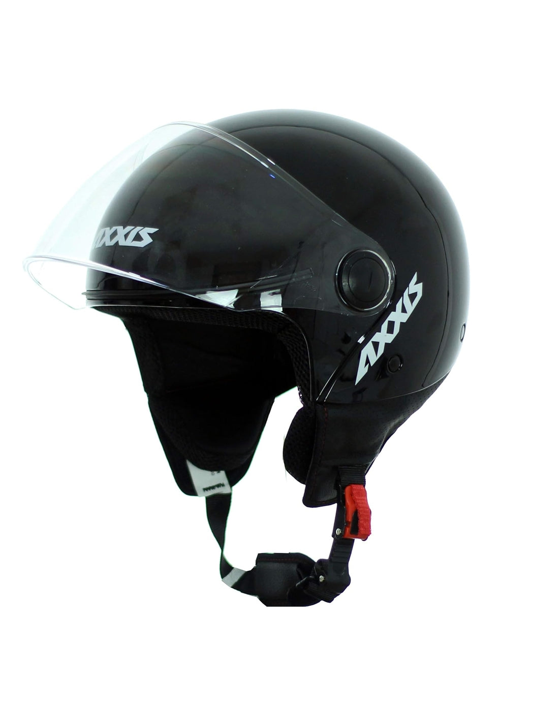 AXXIS-SQUARE SOLID A1 GLOSS BLACK HELMET - SECURTEX MOTOR SL (t/a MaximoMoto)