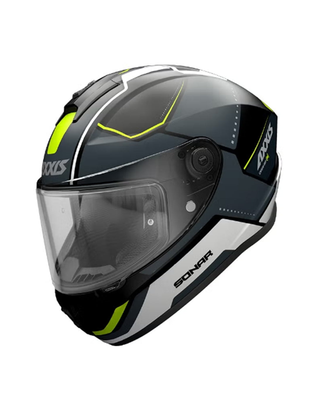 AXXIS-FF112C DRAKEN S SONAR B13 HELMET FLUORESCENT YELLOW MATTE - SECURTEX MOTOR SL (t/a MaximoMoto)