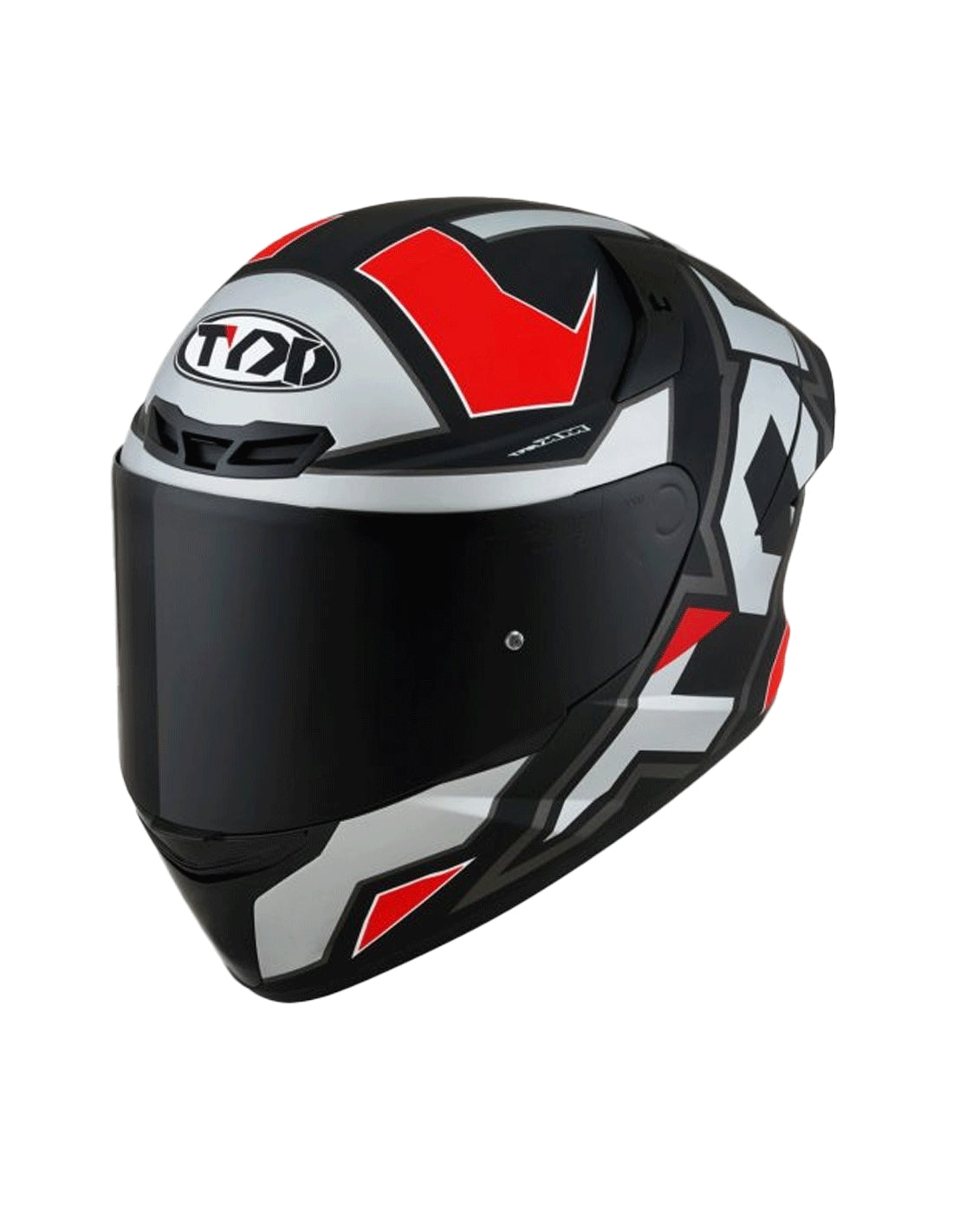 KYT- TT-COURSE ELECTRON MATT GRAY/RED HELMETS - SECURTEX MOTOR SL (t/a MaximoMoto)