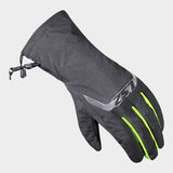 LS2 THERMORAIN MOTORBIKE GLOVES BLACK H-V YELLOW