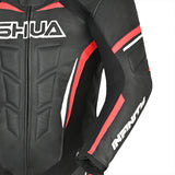 SHUA Infinity - 1 PC Motorcycle Racing Leather Suit - Black Red