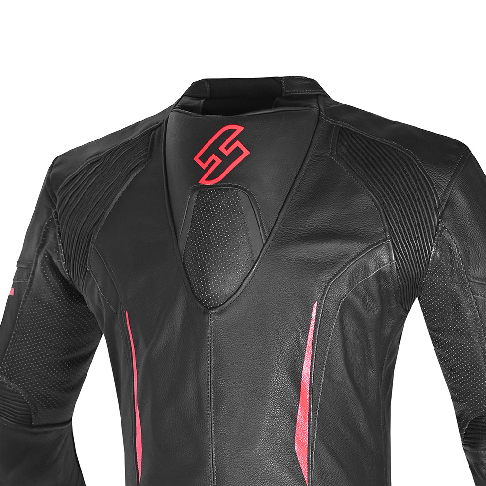SHUA Infinity 2.0 - 1 PC Motorcycle Racing Leather Suit - Black Red